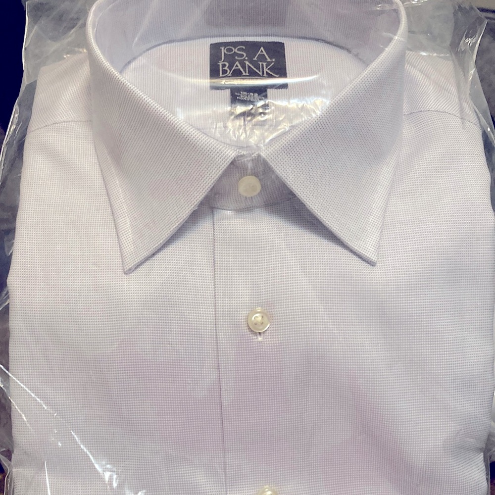 Jos A Bank Mens Grey Collared Shirt